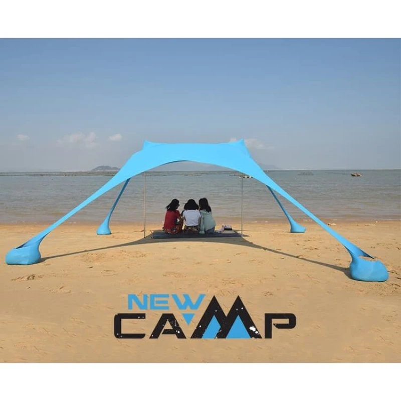 NEW CAMP Lycra Shelter 300x250 cm, Ελαστική Τέντα Παραλίας, NEW-159 /Aegean Blue (Preview 5)