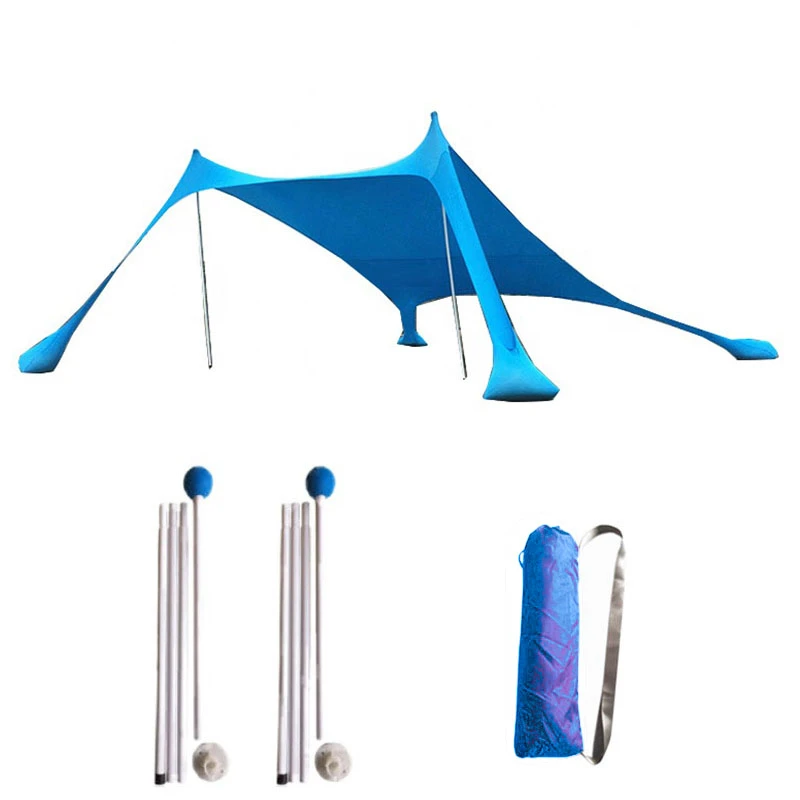 NEW CAMP Lycra Shelter 300x250 cm, Ελαστική Τέντα Παραλίας, NEW-159 /Aegean Blue (Preview 6)