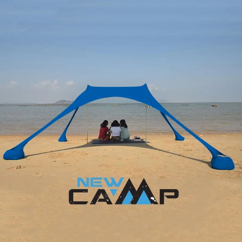 NEW CAMP Lycra Shelter 200x200 cm, Ελαστική Τέντα Παραλίας, NEW-175 /Sea Blue (Preview 5)