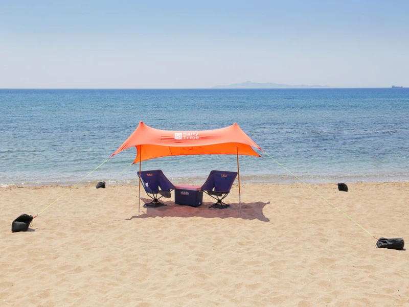 SALTY TRIBE Aeolians Blackout Beach Elastic Tent 200x200 cm, Τέντα Παραλίας με Προστασ (Preview 6)