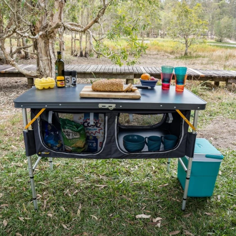 Τραπέζι - Ραφιέρα Πτυσσόμενο Oztrail Folding Table with storage 120 x 60 x 82 εκ (Preview 2)