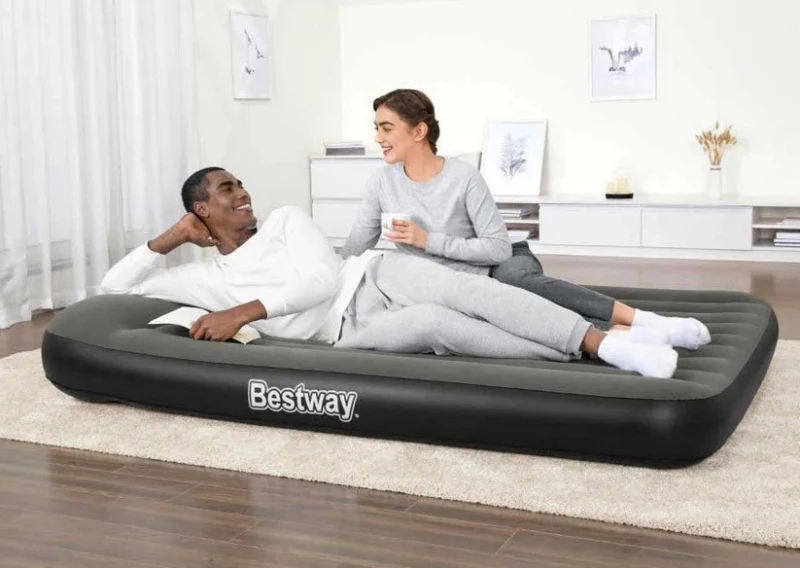 BESTWAY Airbed Queen Built-In DC Pump 2.03x1.52x30cm, Φουσκωτό Στρώμα Ύπνου Διπλό με Ε (Preview 5)