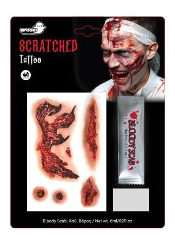 Halloween Τατουάζ Πληγές με Αίμα και Σφουγγαράκι 319838a (Preview 1)