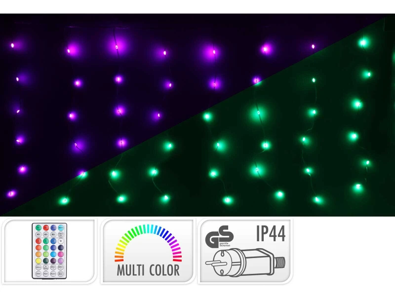 240 Led Κουρτίνα Digital RGB with Controller S/Multi 6m x h60cm 231923 - IP44  (Preview 1)