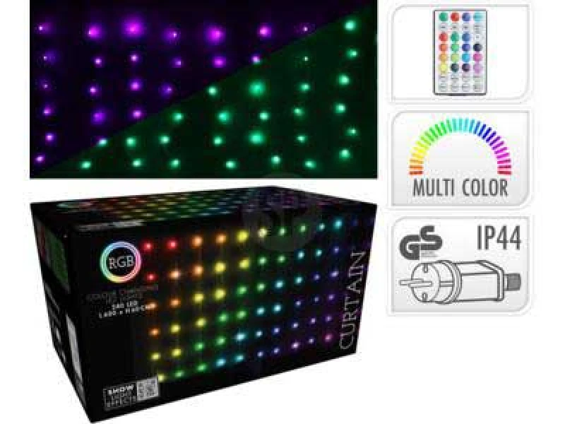 400 Led Κουρτίνα Digital RGB with Controller S/Multi 2m x h200cm 231886 - IP44  (Preview 3)