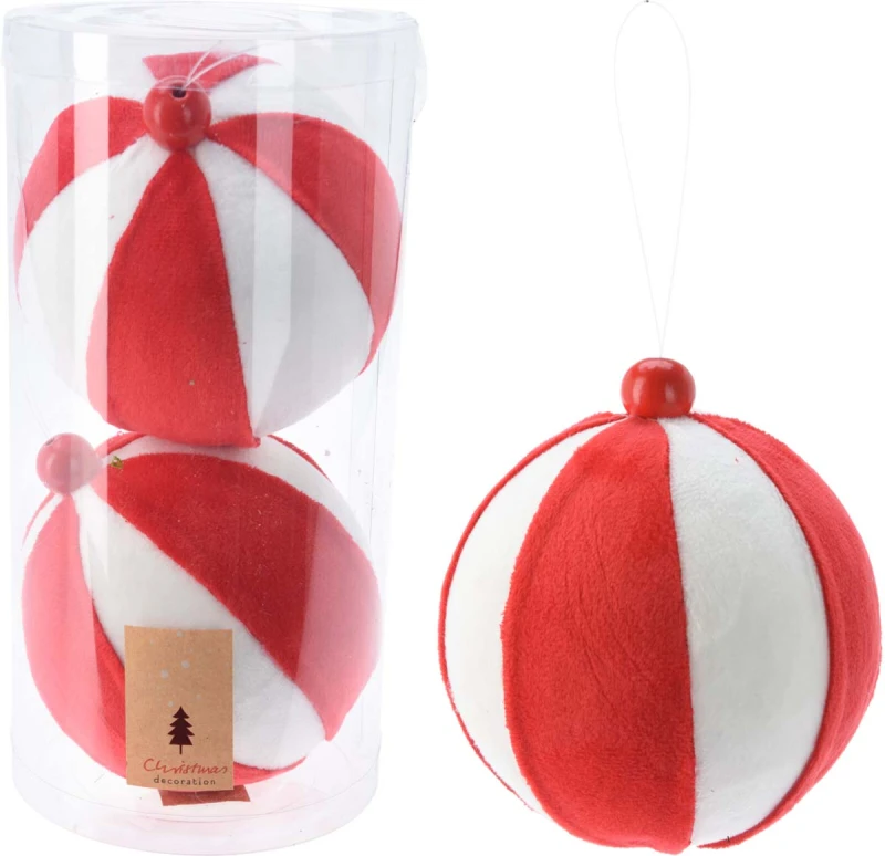 JK Home Décor - Μπάλα Ζαχαρωτό 12cm S/2 (Preview 1)
