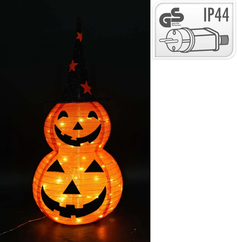 JK Home Décor - Κολοκύθα Αναδιπλόμενη με Καπέλο 50LED 50x90cm (Preview 1)