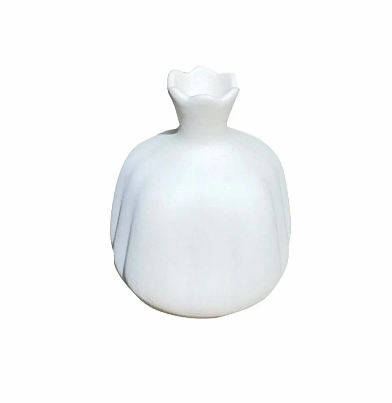 JK Home Décor - Ρόδι Κεραμικό Λευκό Matte 9cm (Preview 1)