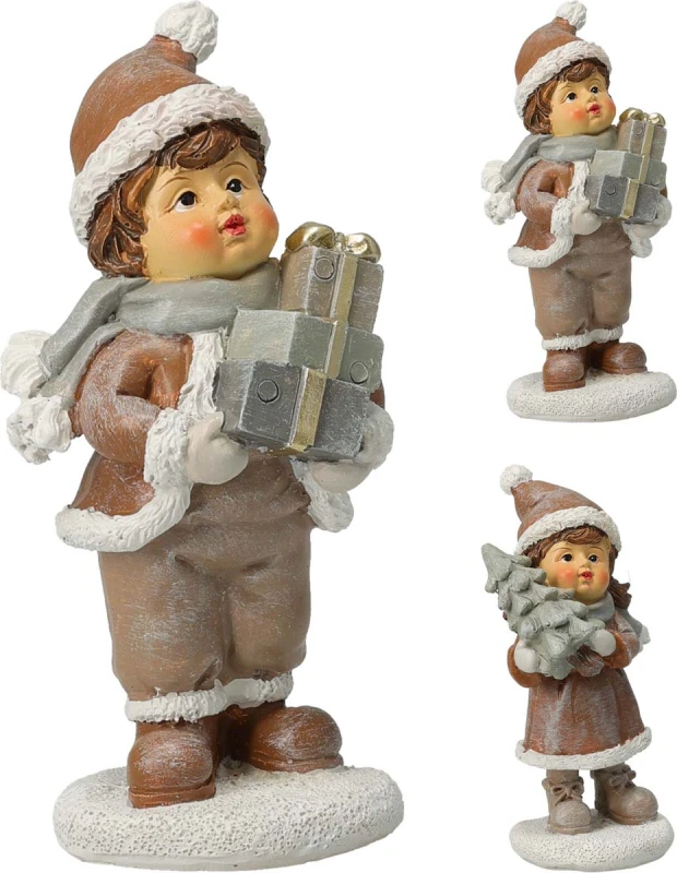 JK Home Décor - Φιγούρα με Παιδάκια από Πολυρεζίν 12.5cm 2Σχδ (Preview 1)