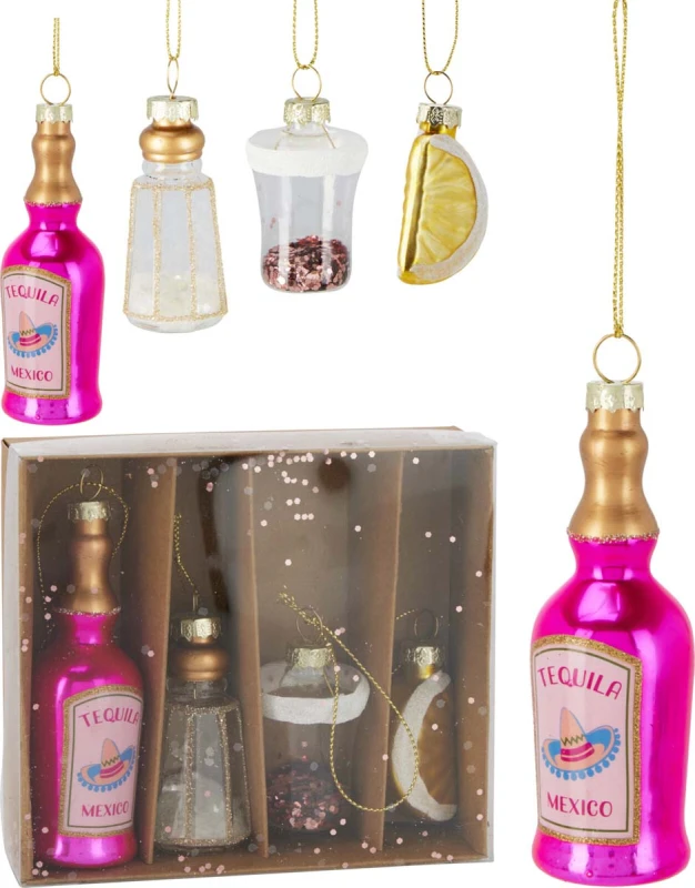 JK Home Décor - Στολίδι Tequila Set από Γυαλί 4x8cm S/4 (Preview 1)