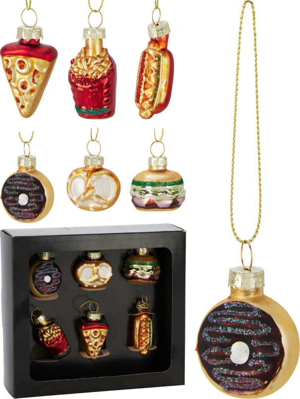 JK Home Décor - Στολίδι Fast Food από Γυαλί 5cm S/6 (Preview 1)
