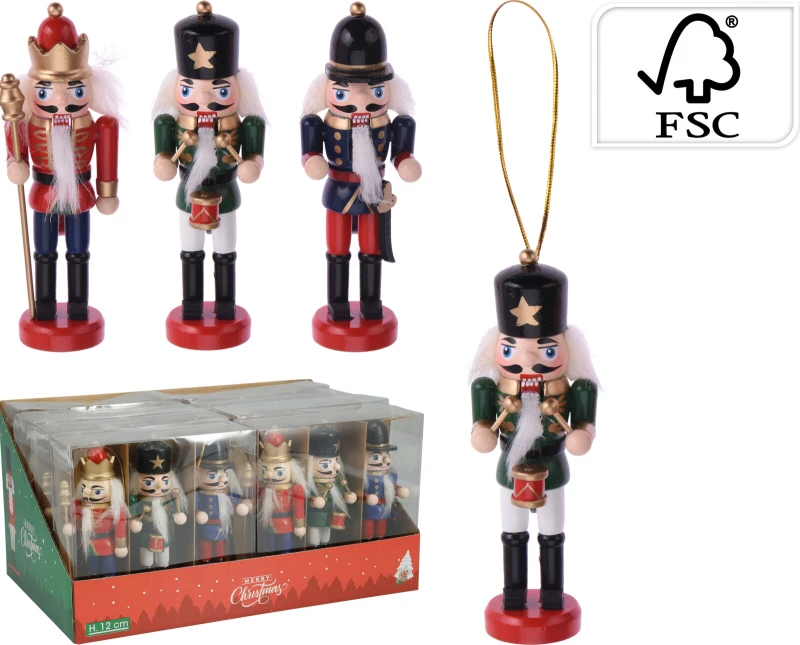 JK Home Décor - Στολίδι Καρυοθραύστης 12cm S/3 (Preview 1)