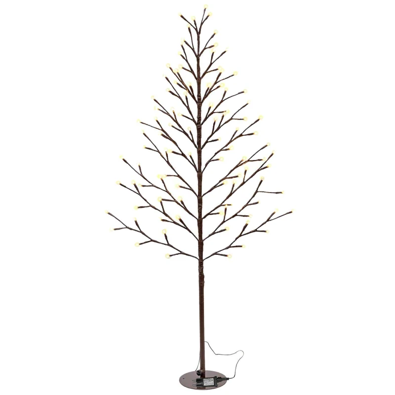 Διακοσμητικό Φωτιζόμενο Δέντρο 120cm - 96 Led Warm White με Πρόγραμμα 238428 (Preview 1)